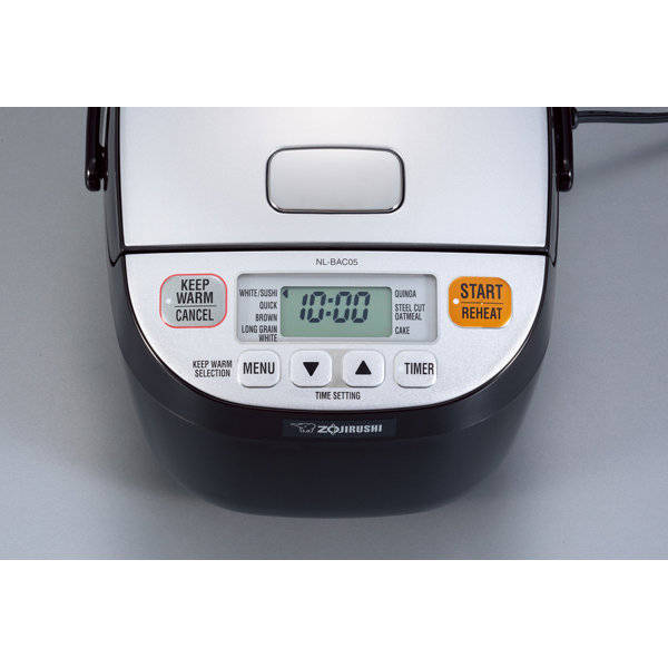 Zojirushi 3 Cup (Uncooked) Rice Cooker & Warmer, Silver Black